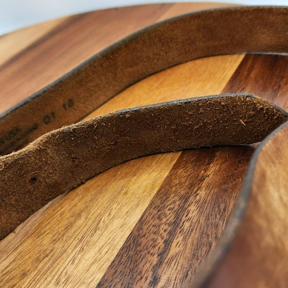 Justin Boot Company Belt 46 Brown Top Grain Leather Classic Work Made in USA - Picture 7 of 10